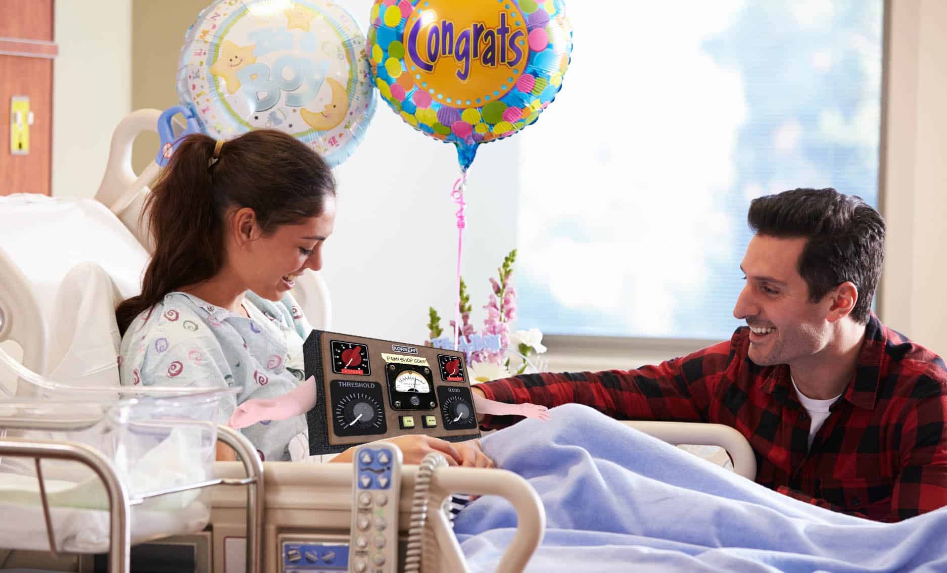 Family With New Born Baby In Post Natal Hospital Department