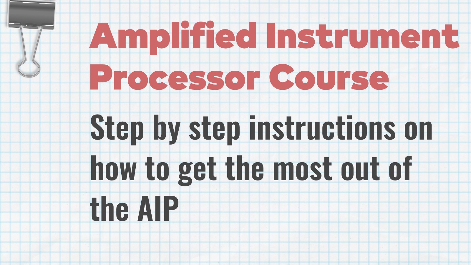 aip course poster