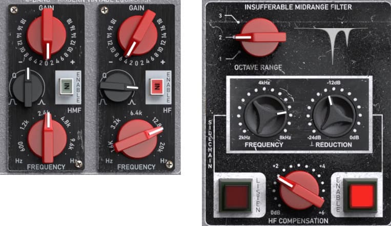 EQ and IMF settings on the AIP for cleaning up cymbals.