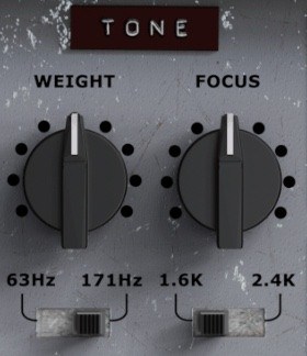 The Tone section, Weight and Focus