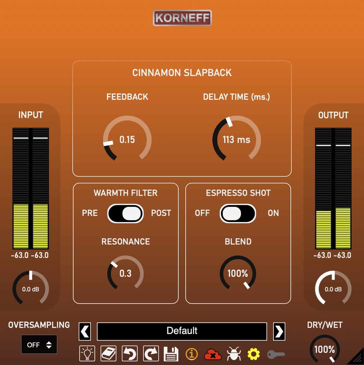 Pumpkin Spice Latte back panel controls